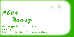 alex moosz business card